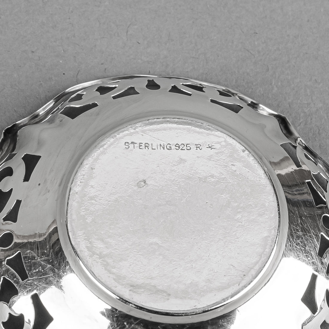 RODEN BROS Sterling Pierced Nut Dishes Set of 2