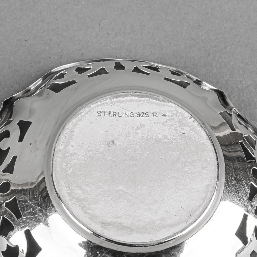 RODEN BROS Sterling Pierced Nut Dishes Set of 2