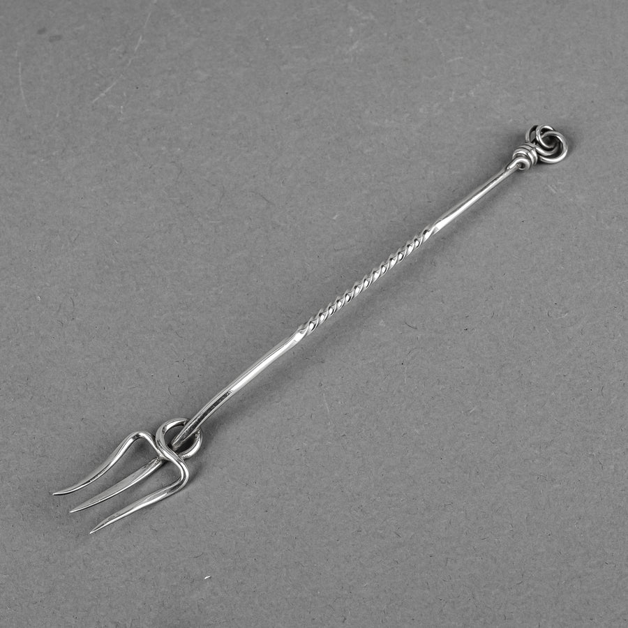 GEORGE W SHIEBLER Sterling Trident Forks Set Of 12