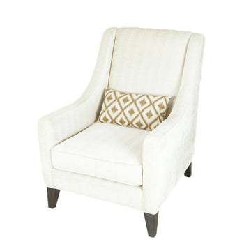 Beige Upholstered Arm Chair