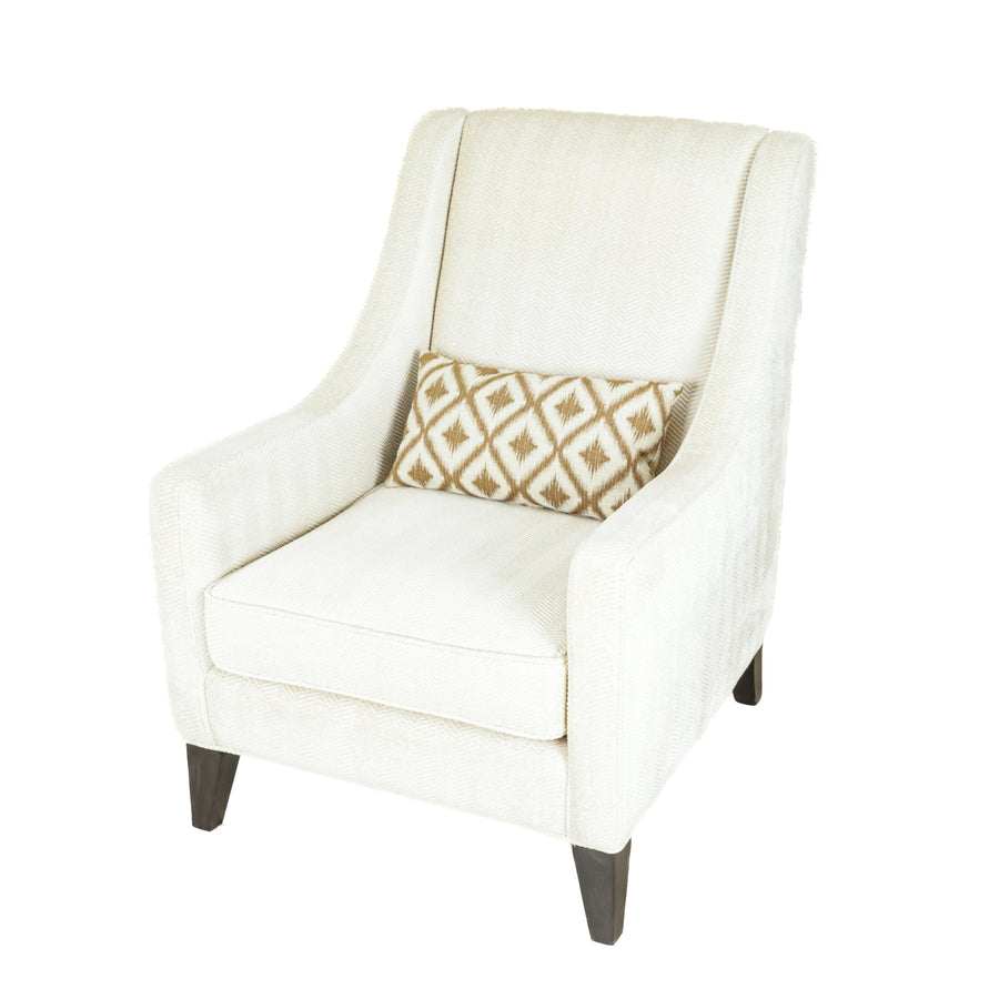Beige Upholstered Arm Chair