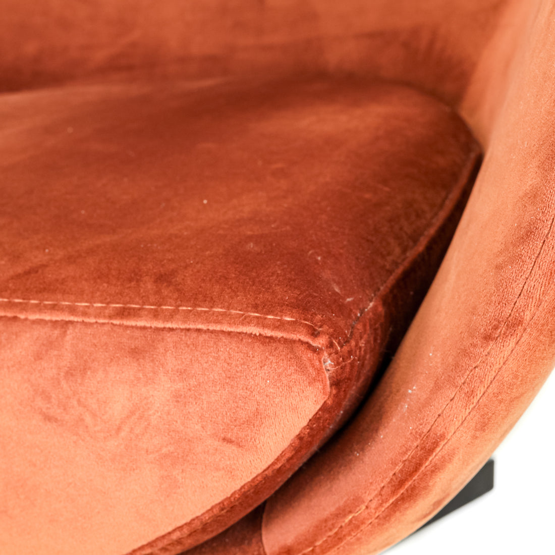 HOME SOCIETY Bucket Chairs Reddish Rust Upholstery Set of 2