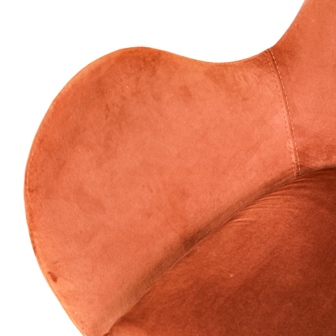 HOME SOCIETY Bucket Chairs Reddish Rust Upholstery Set of 2