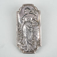 HENRYK WINOGRAD 999 Silver Repousse " Women Harvesting" Brooch