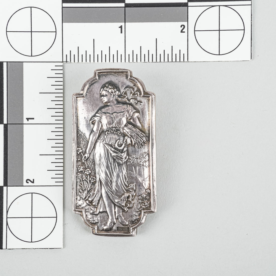 HENRYK WINOGRAD 999 Silver Repousse " Women Harvesting" Brooch
