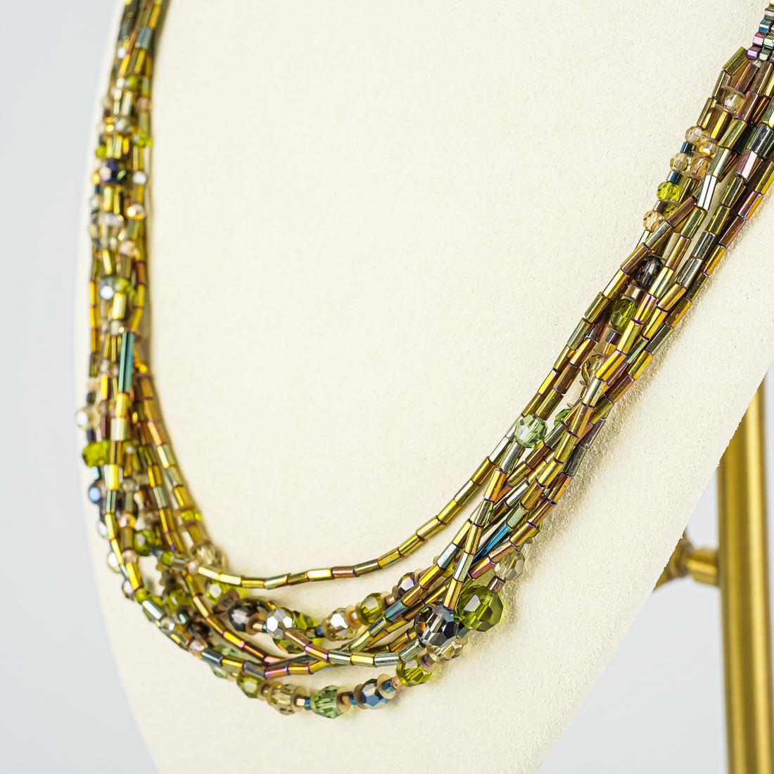 SWAROVSKI DANIEL Multi Strand Scarabaeus Cubic Zirconia Necklace