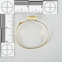 BERNARDAUD Gold Plate Ceramic Decor Tension Hook Bracelet