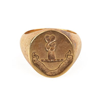 10K Yellow Gold Sapienter si Sincere Ring