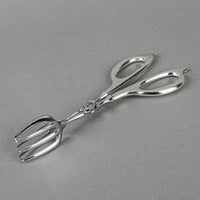 BIRKS Sterling Handle Stainless Steel Scissor Tongs