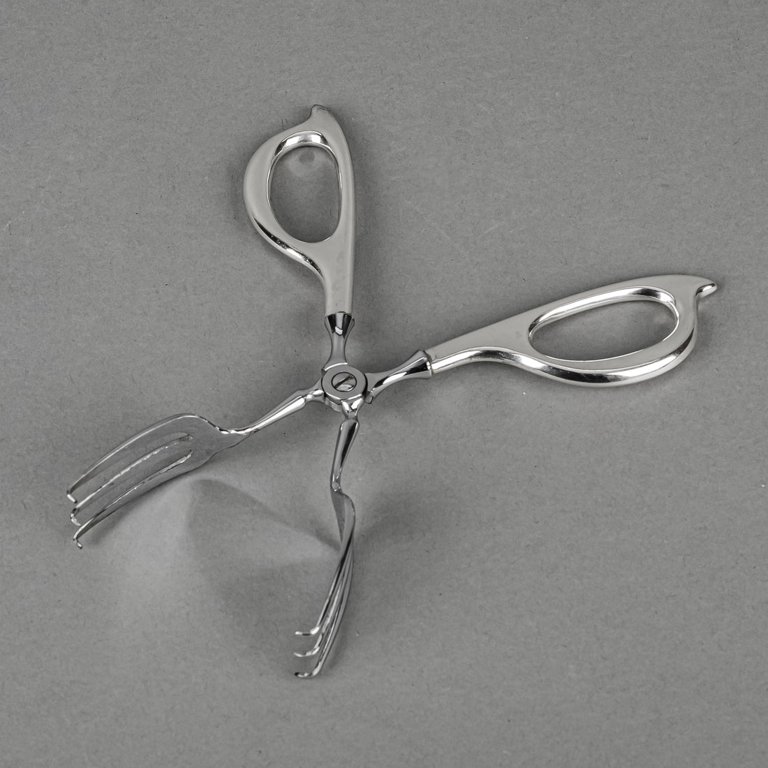 BIRKS Sterling Handle Stainless Steel Scissor Tongs