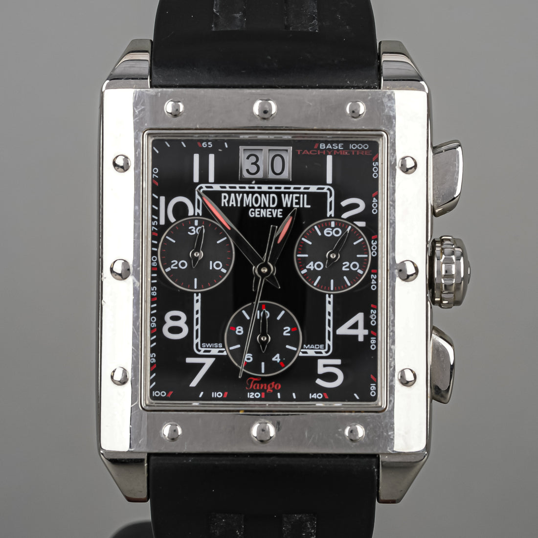 RAYMOND WEIL 4881/1 Tango Stainless Steel Chronograph Men's Watch 33mm