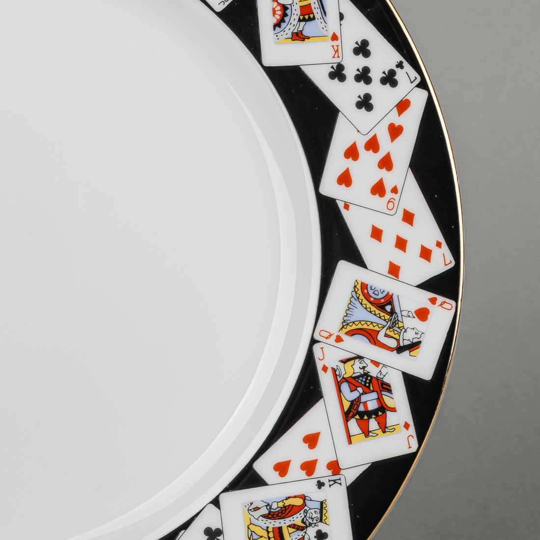 TIFFANY & CO Black Playing Cards Dessert Plates Set of 4