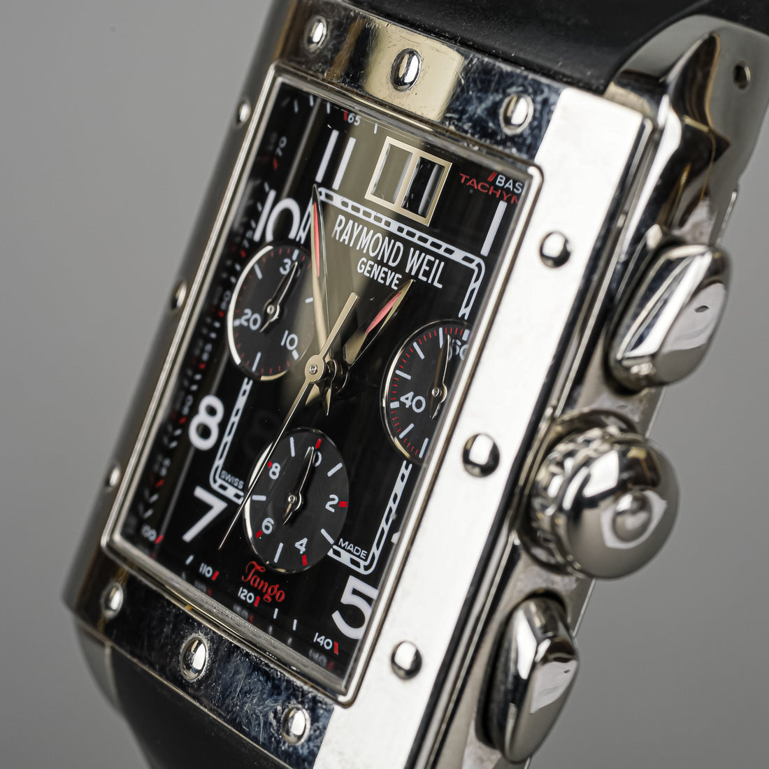 RAYMOND WEIL 4881/1 Tango Stainless Steel Chronograph Men's Watch 33mm