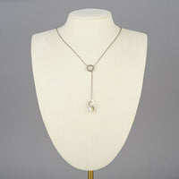 TIFFANY & CO Sterling Silver 1837 Lariat Necklace