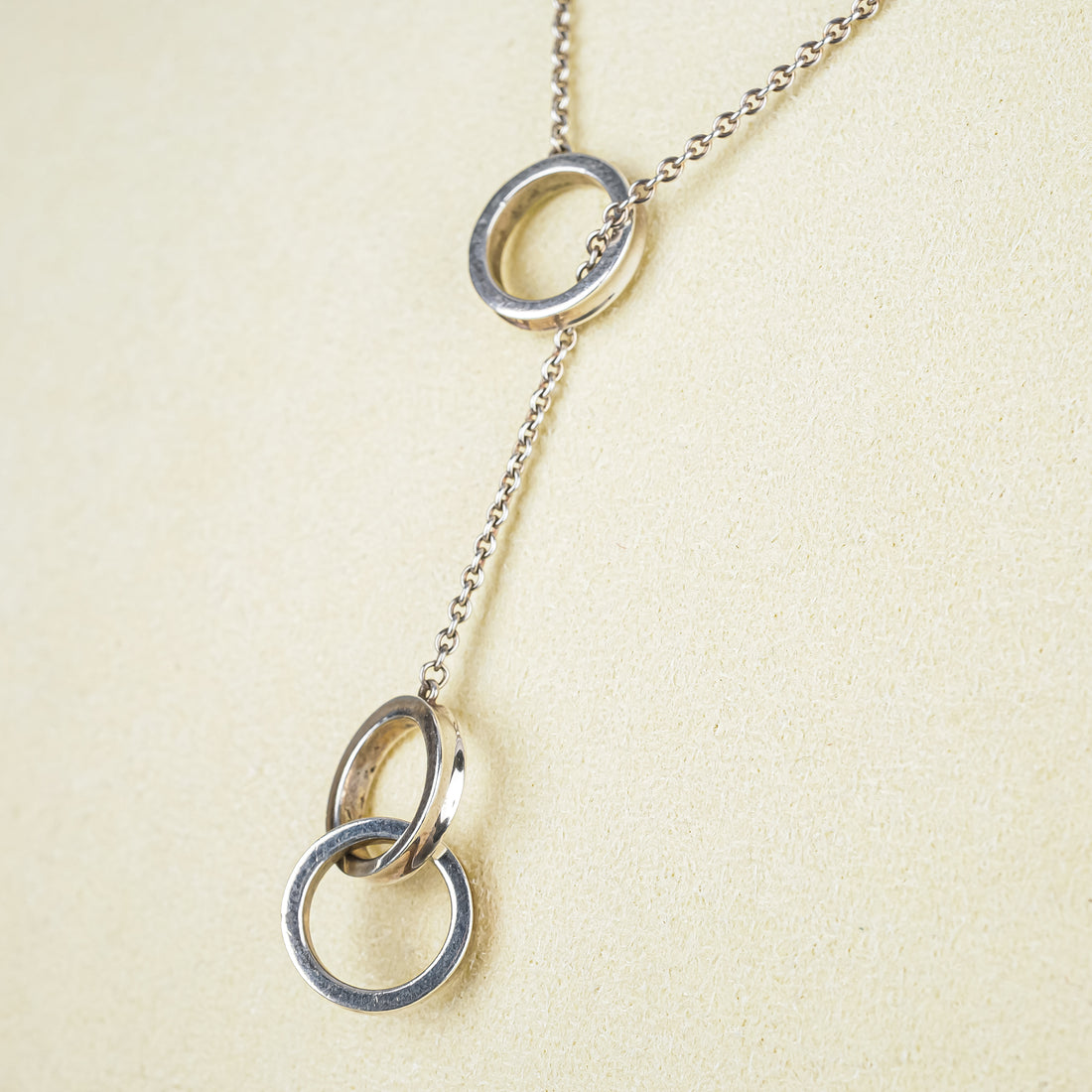 TIFFANY & CO Sterling Silver 1837 Lariat Necklace