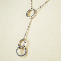 TIFFANY & CO Sterling Silver 1837 Lariat Necklace