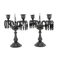 PHILIPPE STARCK For BACCARAT Zenith Noir 2-Light Candelabra - Set of 2
