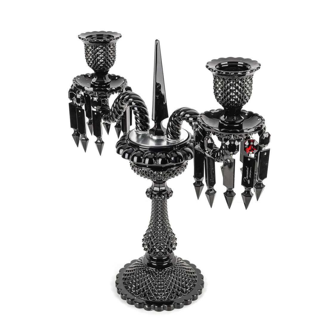 PHILIPPE STARCK For BACCARAT Zenith Noir 2-Light Candelabra - Set of 2