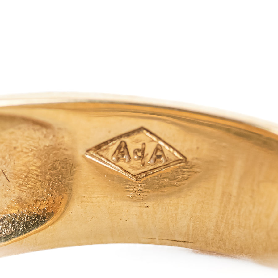 14K Yellow Gold Diamond Panther Band Ring