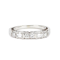 Platinum Diamond Half Band Ring