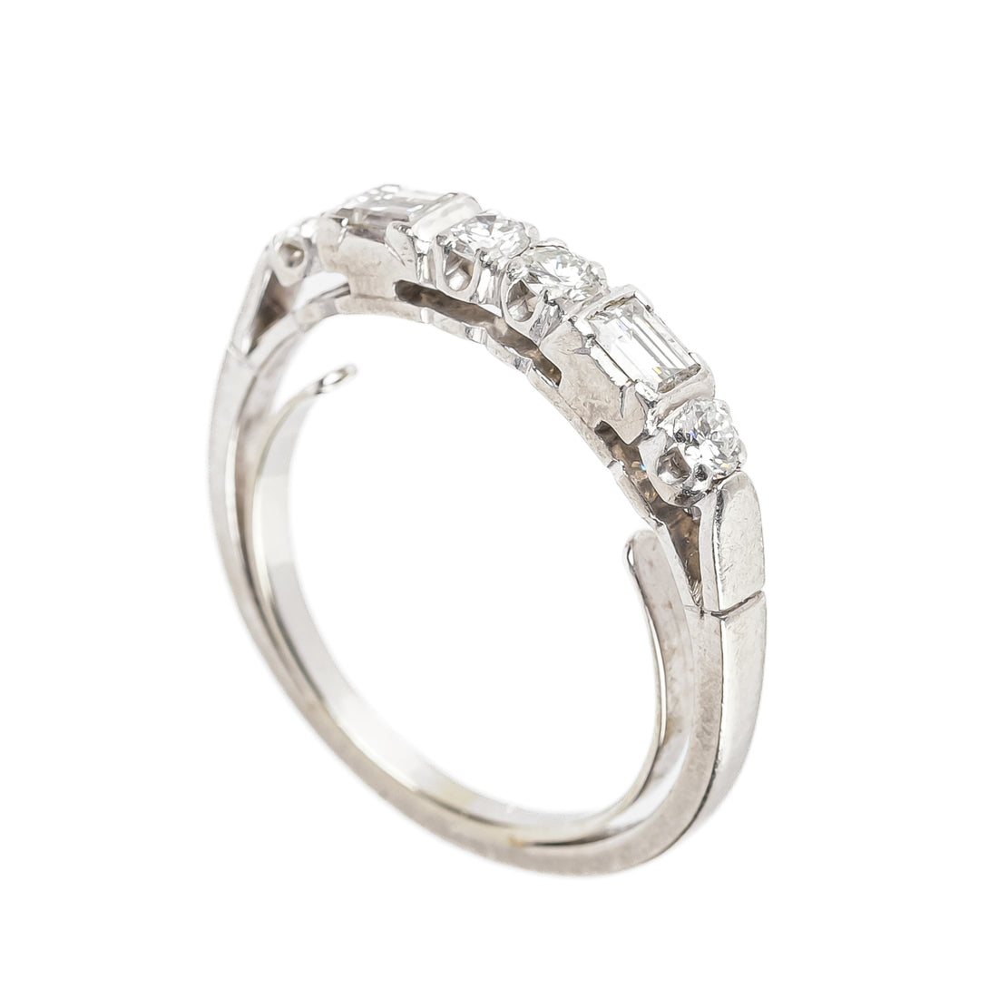 Platinum Diamond Half Band Ring