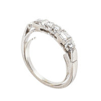 Platinum Diamond Half Band Ring