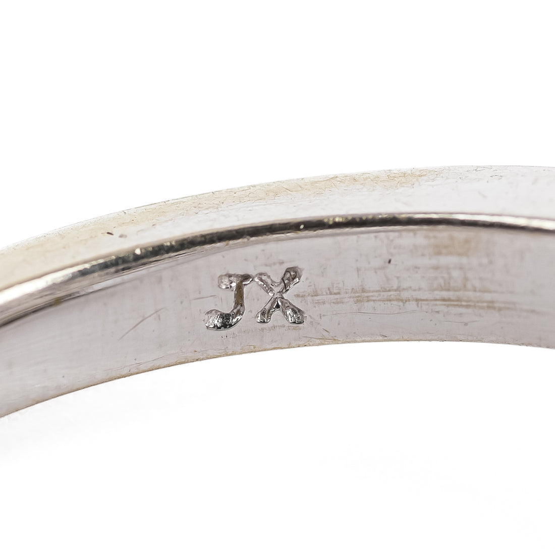 14K White Gold Pave Diamond Square Ring