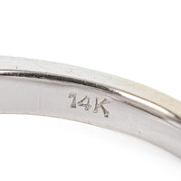 14K White Gold Pave Diamond Square Ring