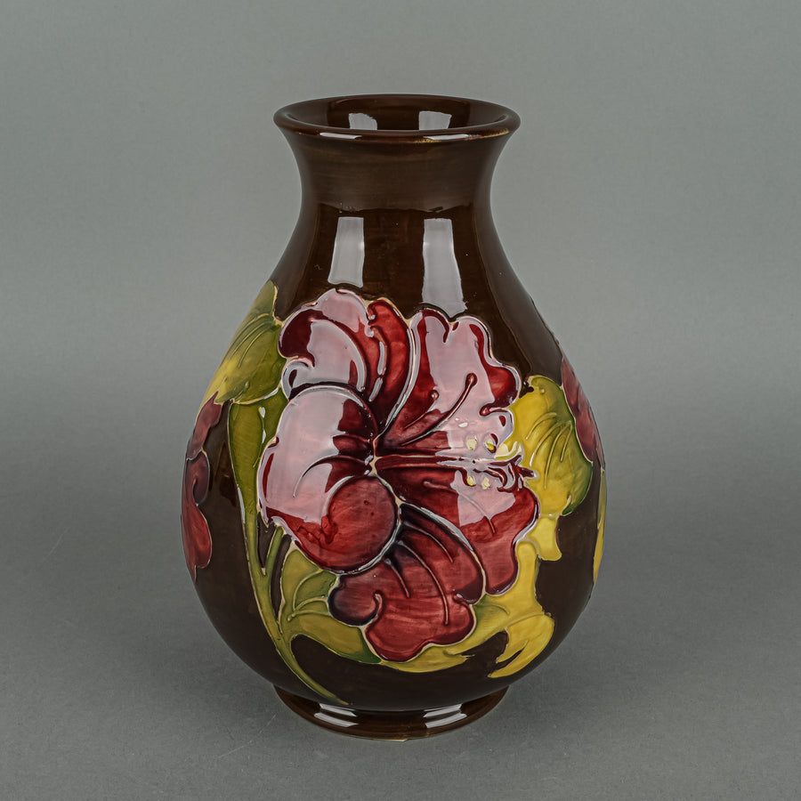 MOORCROFT Hibiscus Red Ground Vase