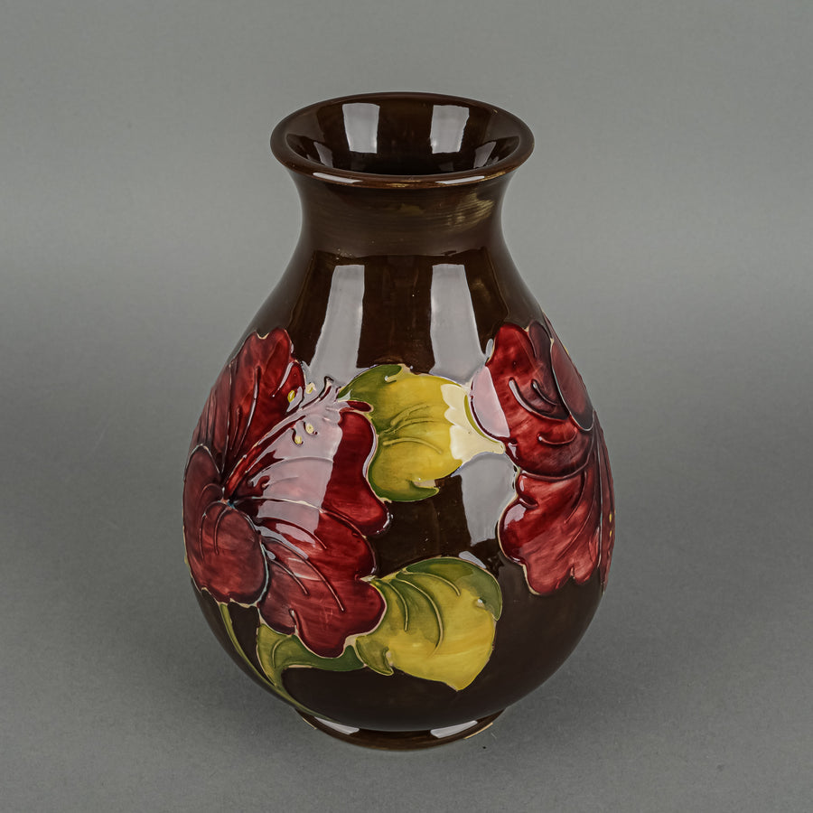 MOORCROFT Hibiscus Red Ground Vase