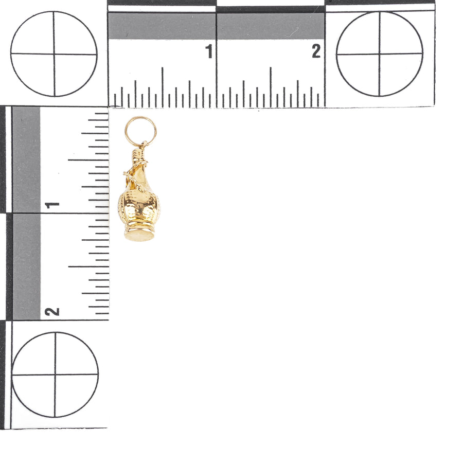 18K Yellow Gold Chianti Bottle Pendant