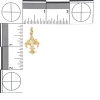 18K Yellow Gold Fleur de Lis Pendant
