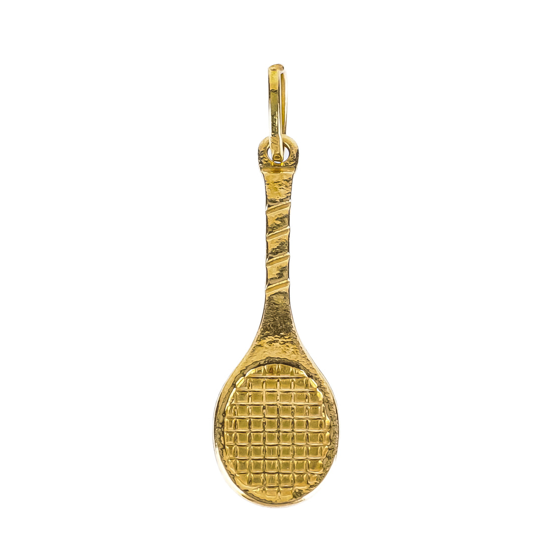 18K Yellow Gold Racket Pendant