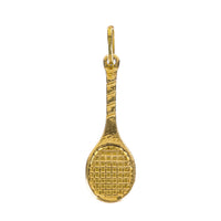 18K Yellow Gold Racket Pendant