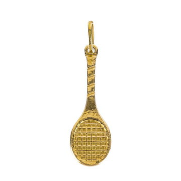 18K Yellow Gold Racket Pendant