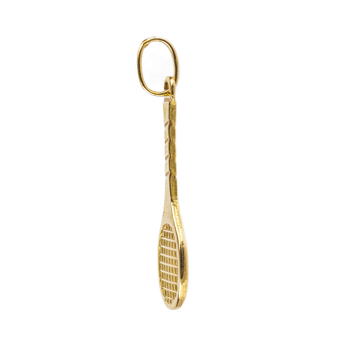 18K Yellow Gold Racket Pendant
