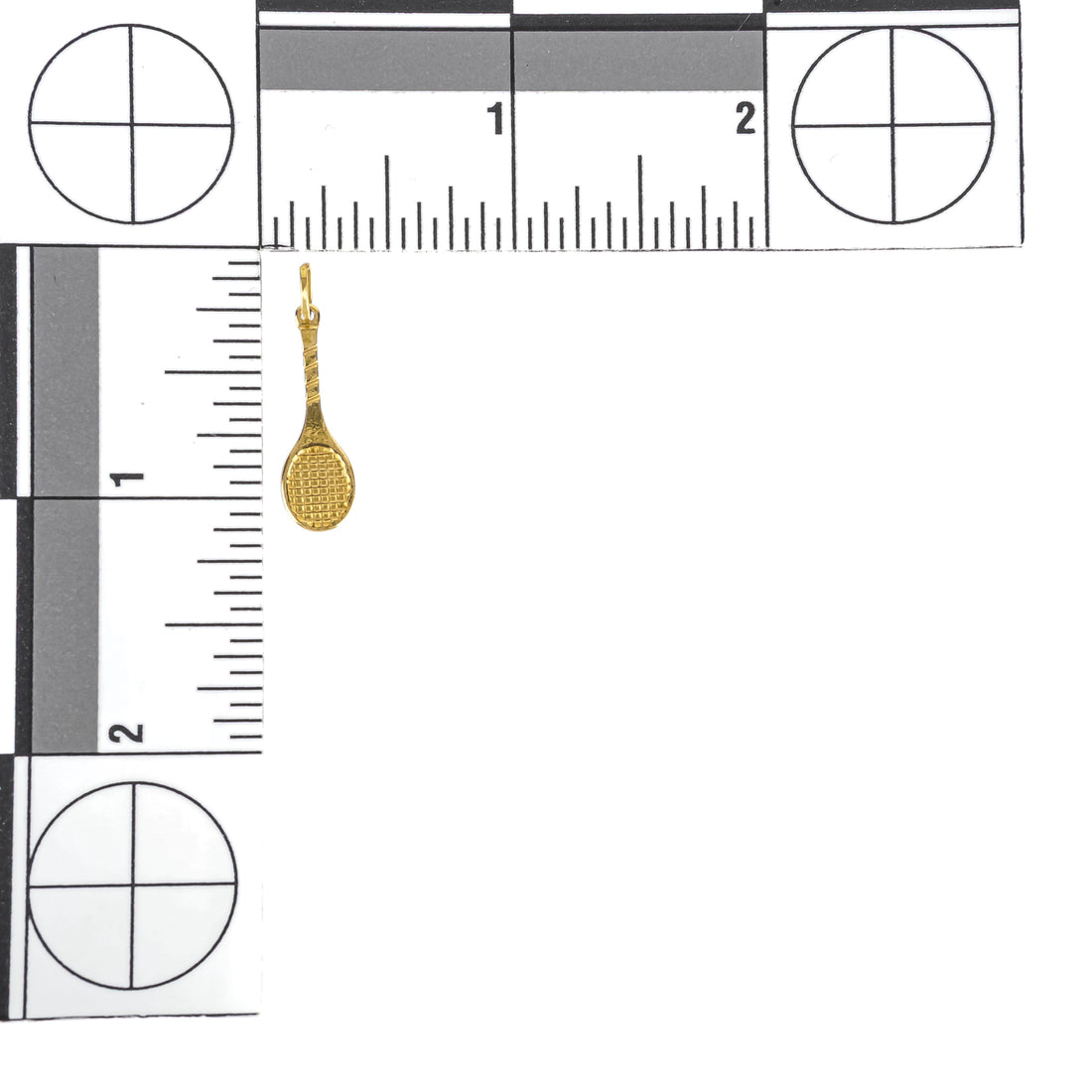 18K Yellow Gold Racket Pendant
