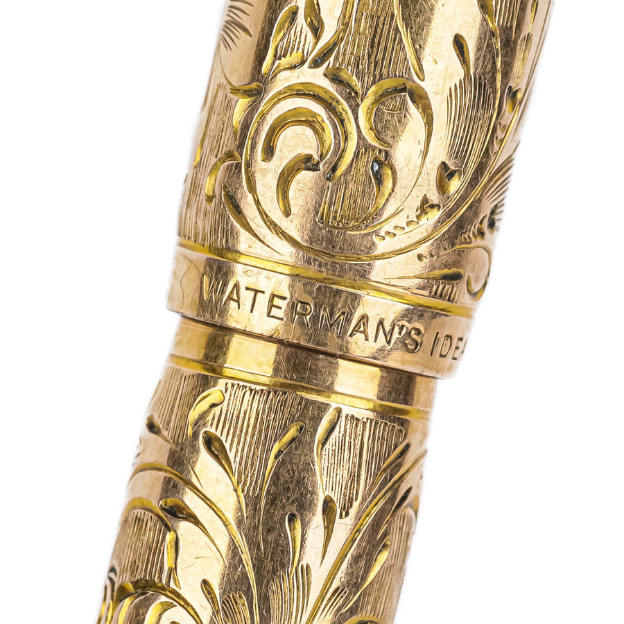 WATERMAN Ideal Gold Filled Chased Fountain Pen