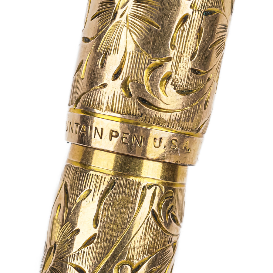 WATERMAN Ideal Gold Filled Chased Fountain Pen