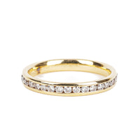 14K Yellow Gold Channel Set Diamond Eternity Band