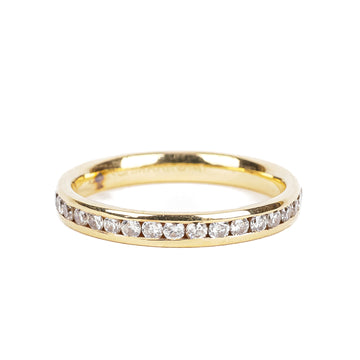 14K Yellow Gold Channel Set Diamond Eternity Band