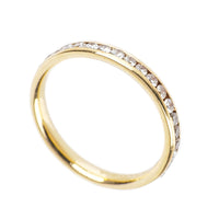 14K Yellow Gold Channel Set Diamond Eternity Band