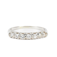 18K White Gold Diamond Half Band