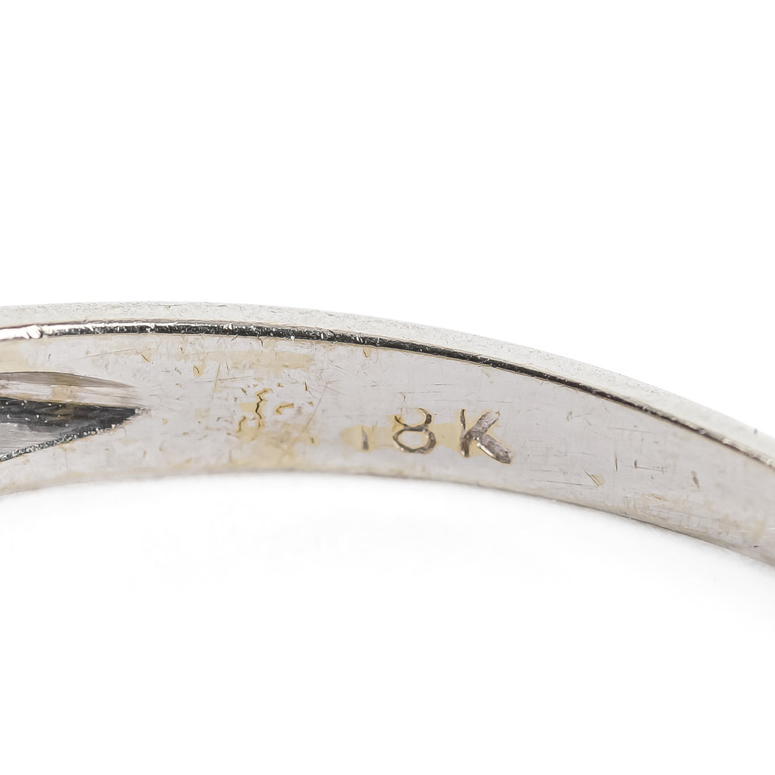 18K White Gold Diamond Half Band