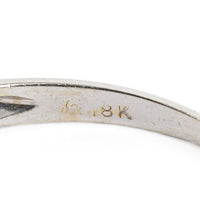 18K White Gold Diamond Half Band