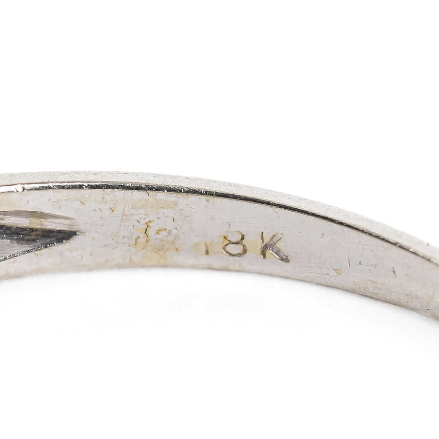 18K White Gold Diamond Half Band