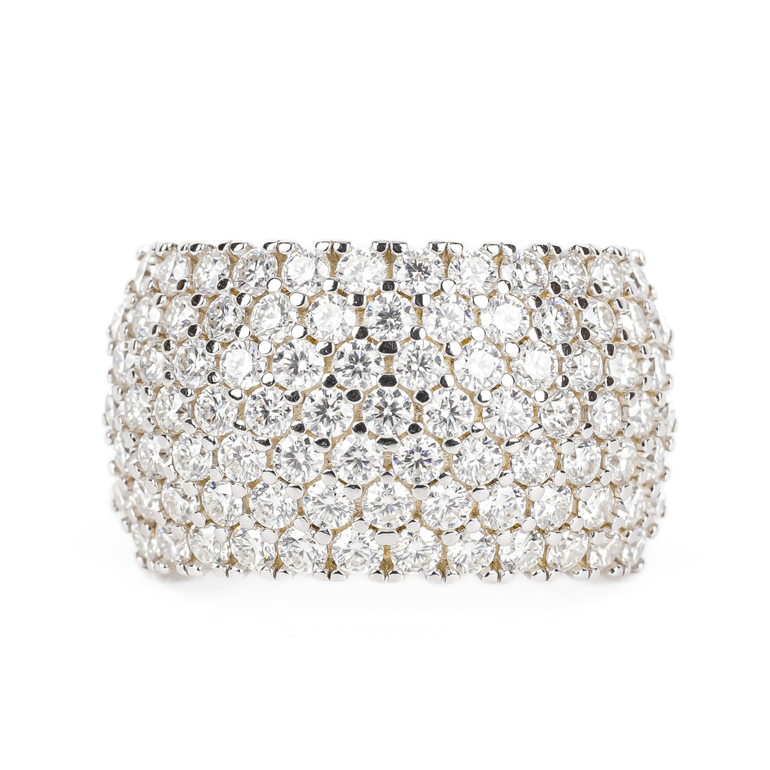 Sterling Pave Moissonite Band Ring