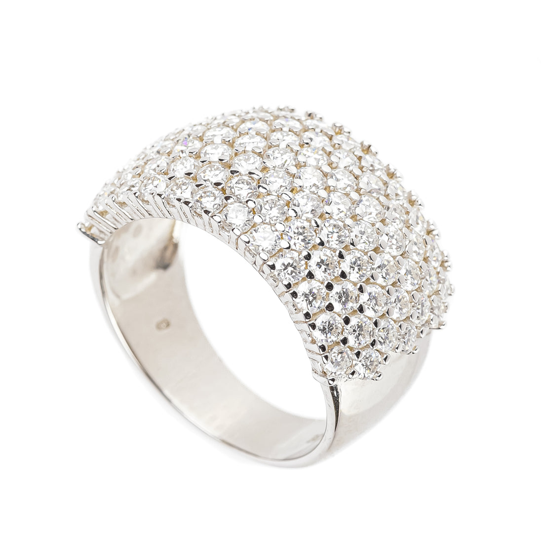 Sterling Pave Moissonite Band Ring