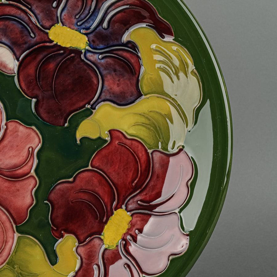 MOORCROFT Clematis Green Ground Plate