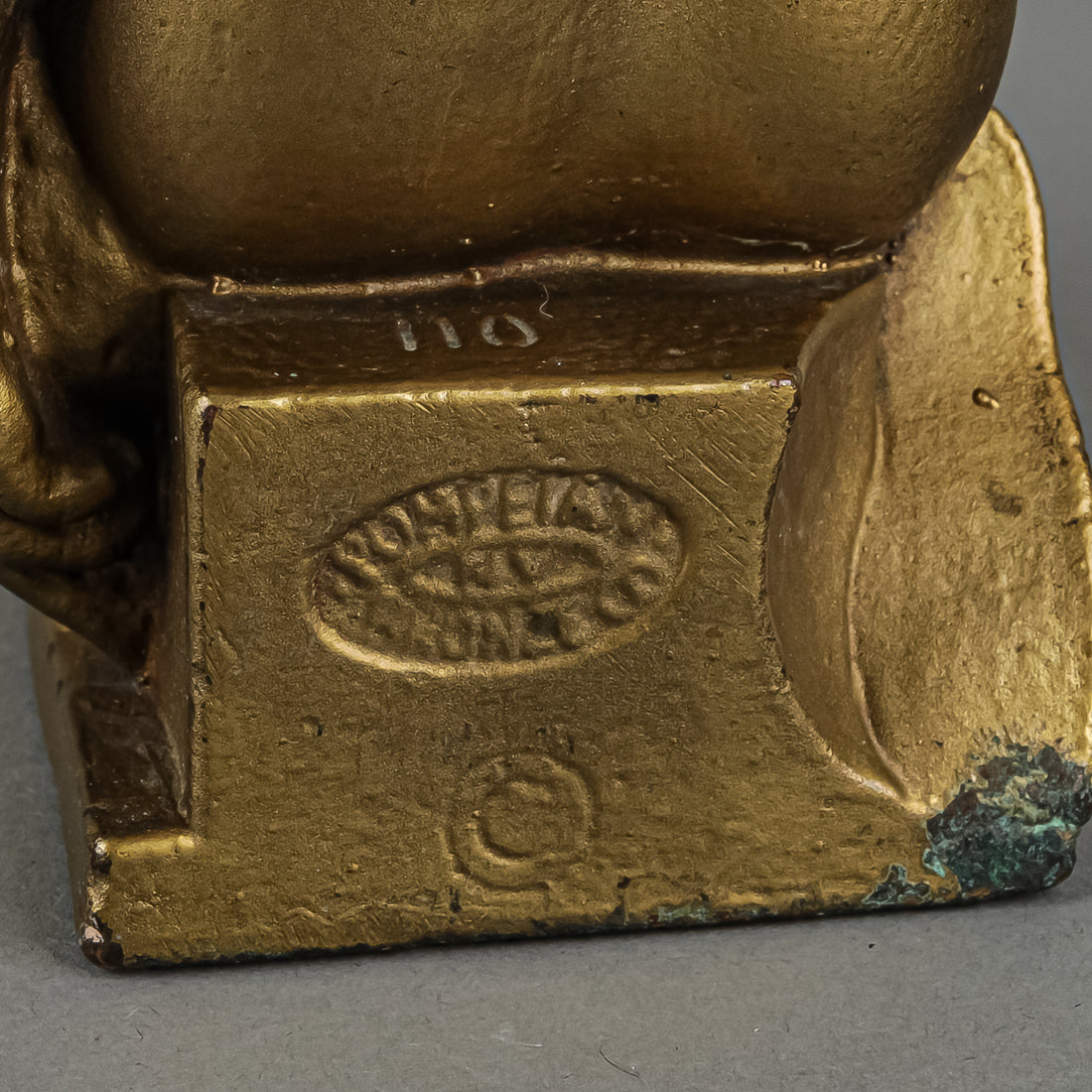 POMPEIAN BRONZE CO Paul Herzel American Indian Bookends